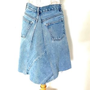 Reconstructed jeans to skirt